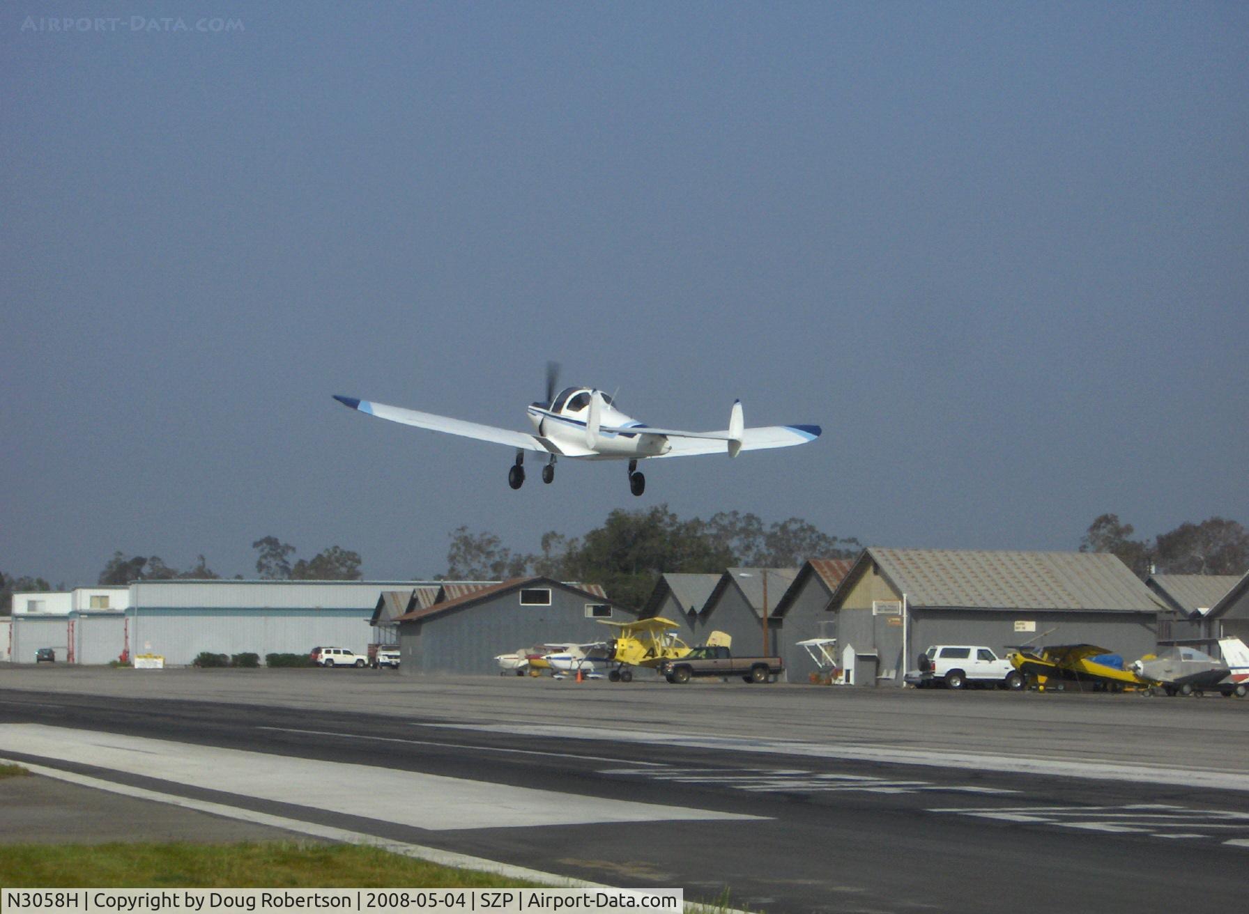 N3058H, 1946 Erco 415C Ercoupe C/N 3683, 1946 ERCO ERCOUPE 415-C, Continental C85 85 Hp upgrade, takeoff climb Rwy 22