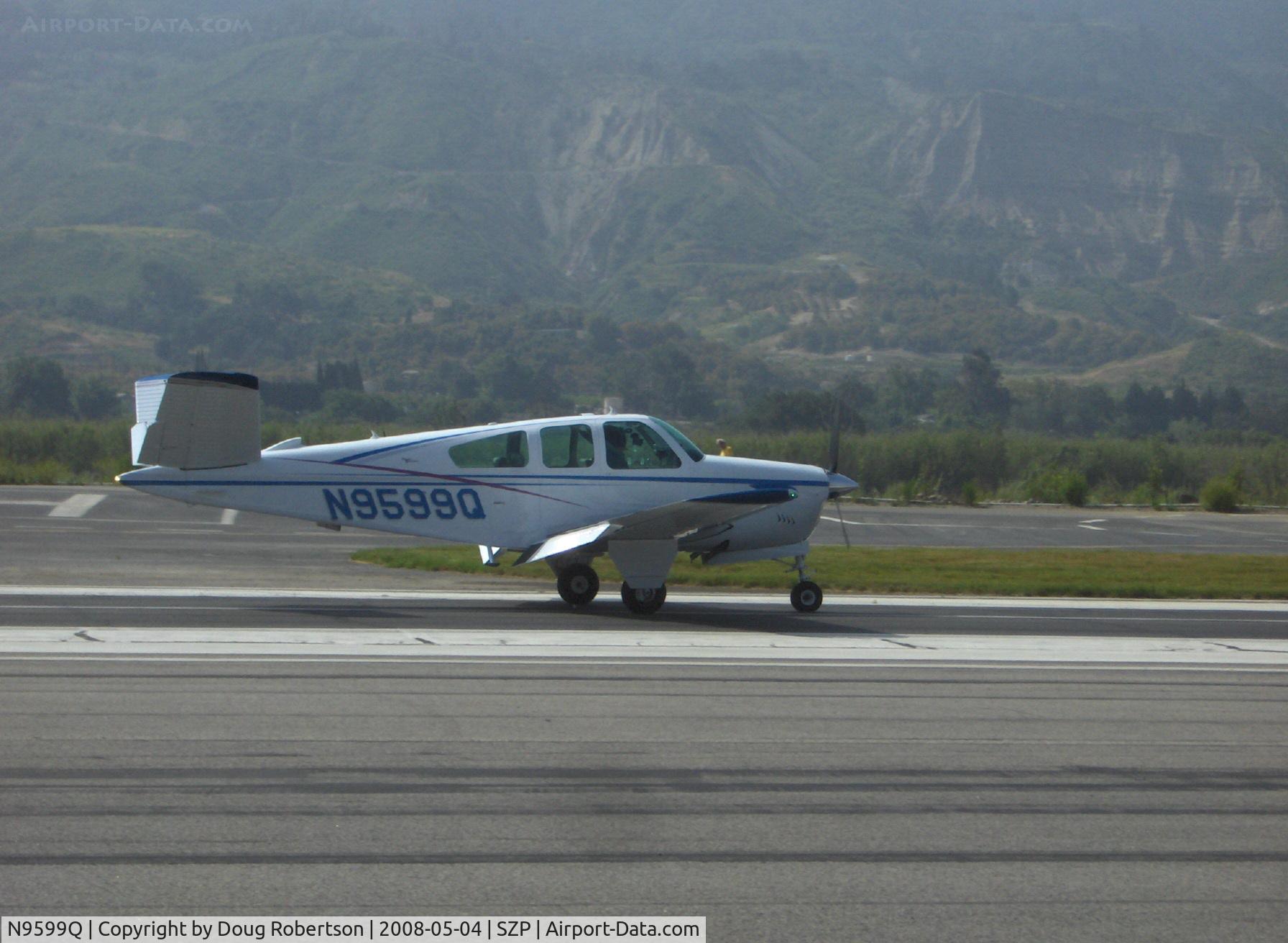 N9599Q, 1966 Beech V35 Bonanza C/N D-8221, 1966 Beech V35 BONANZA, Continental IO-520-B 285 Hp, landing roll Rwy 22