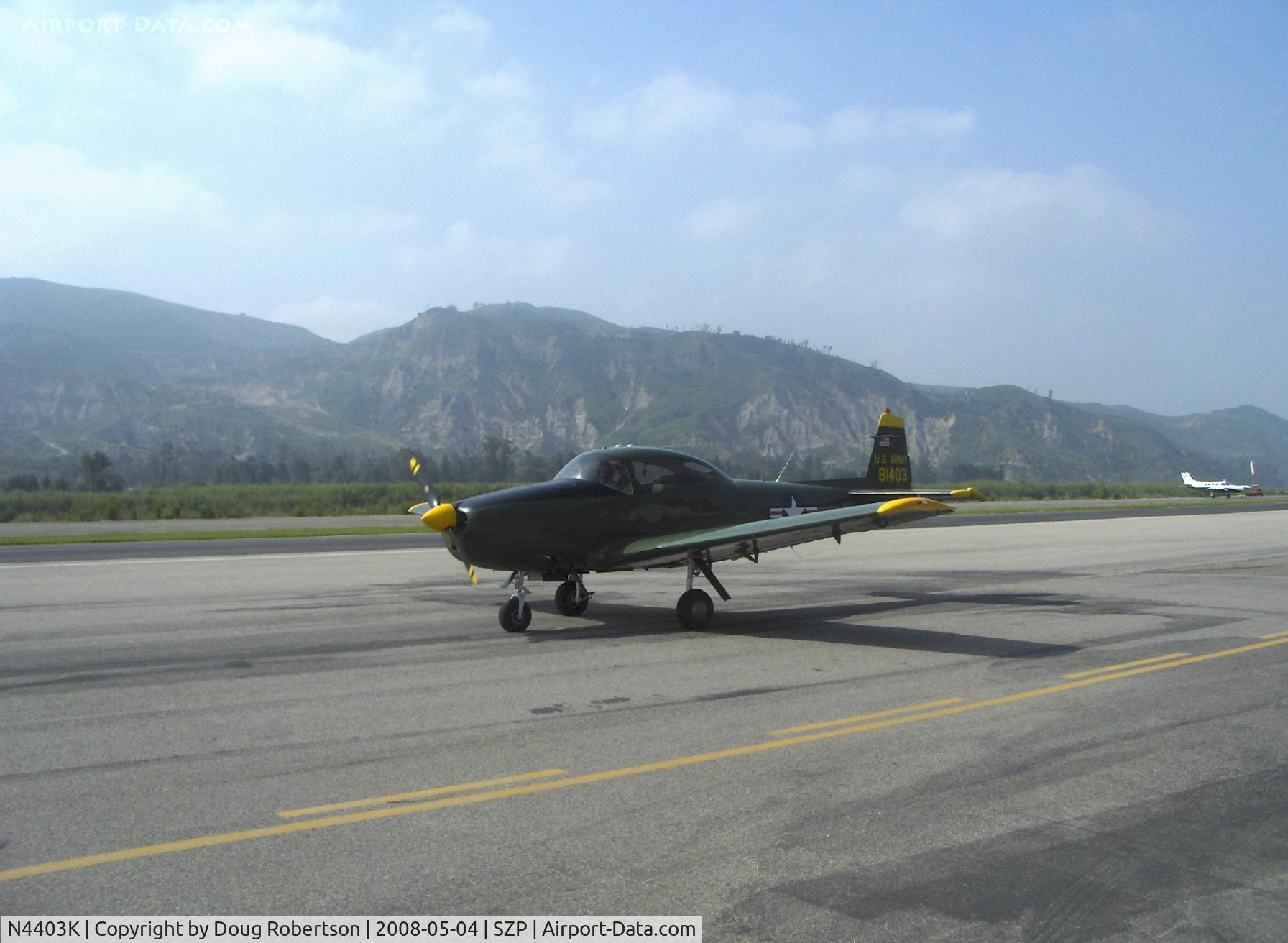 N4403K, 1948 Ryan Navion C/N NAV-4-1403, 1948 Ryan NAVION as L-17B, Continental E-185 (Owner states 225 hp) engine, taxi