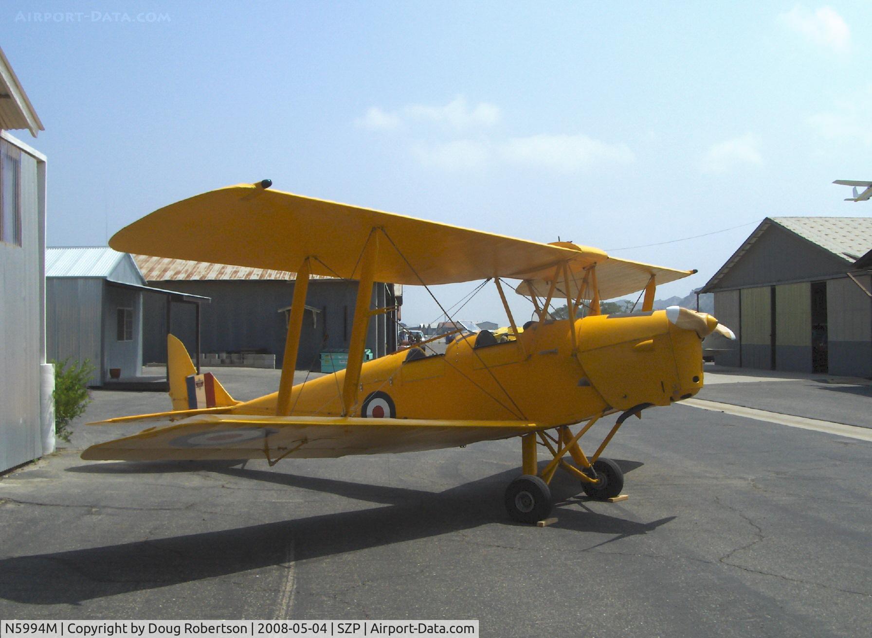 N5994M, 1942 De Havilland Canada DH-82C Tiger Moth C/N DHC1297, 1942 DeHavilland DH 82C TIGER MOTH, DH Gipsy Major 1C 142 Hp