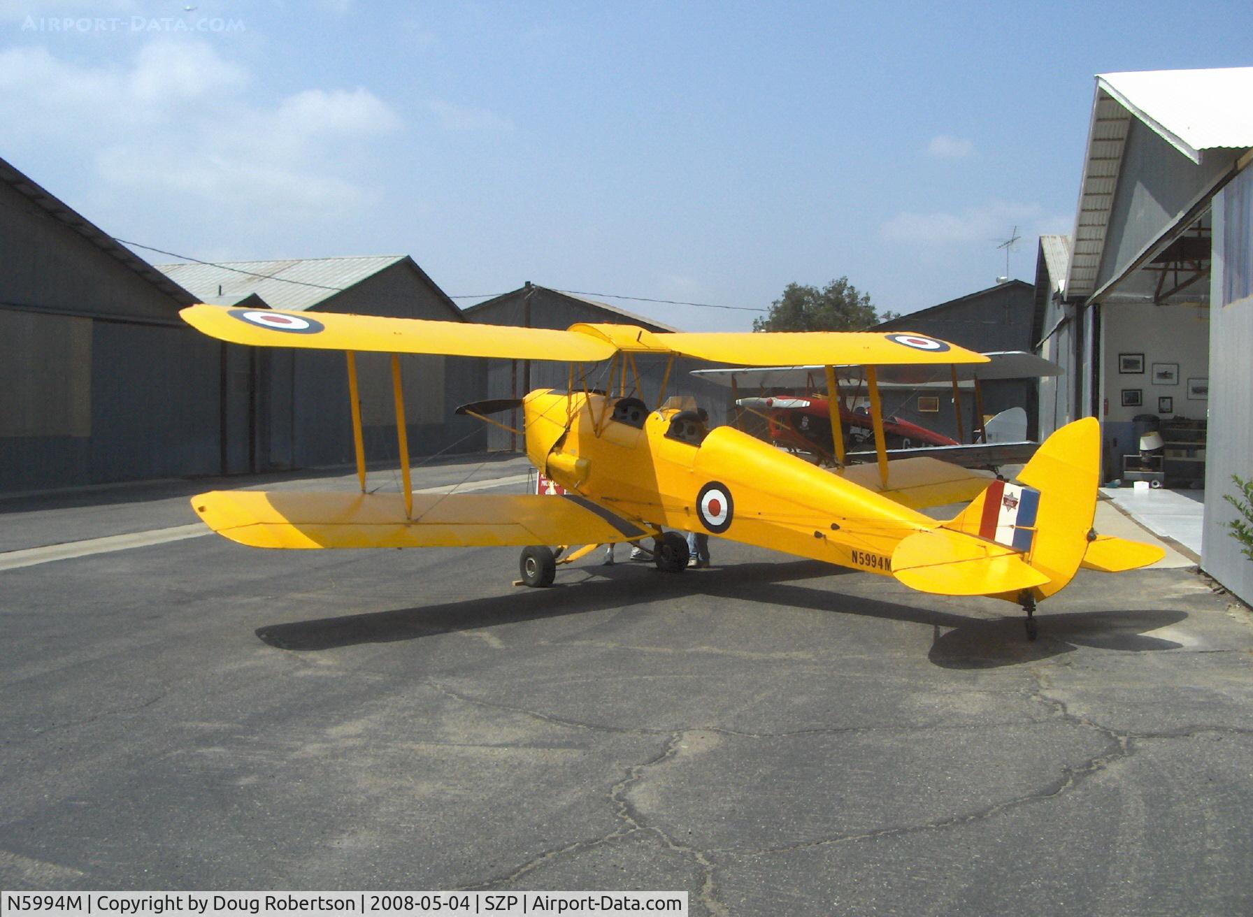 N5994M, 1942 De Havilland Canada DH-82C Tiger Moth C/N DHC1297, 1942 DeHavilland DH 82C TIGER MOTH, DH Gipsy Major 1C 142 Hp