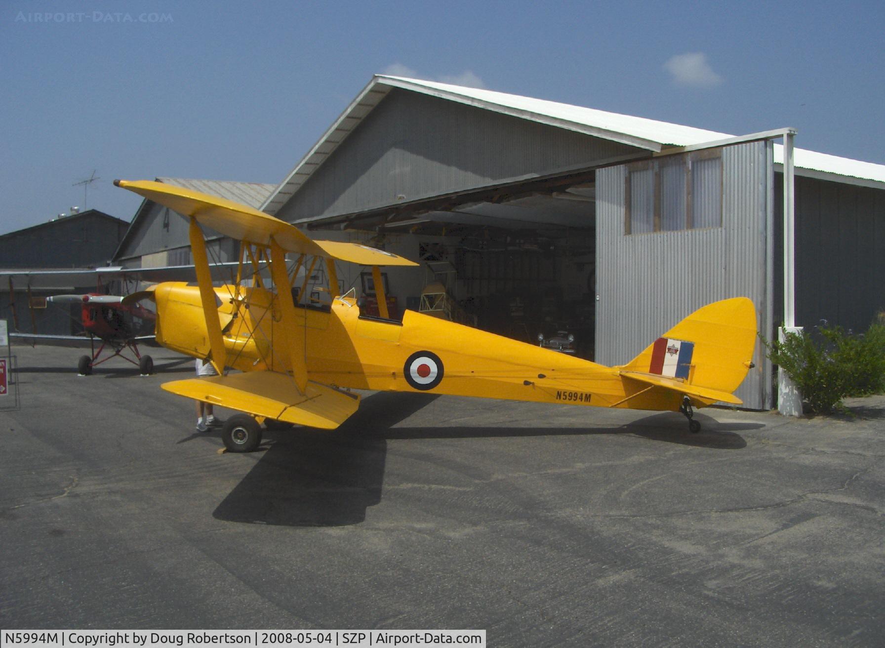 N5994M, 1942 De Havilland Canada DH-82C Tiger Moth C/N DHC1297, 1942 DeHavilland DH 82C TIGER MOTH, DH Gipsy Major 1C 142 Hp