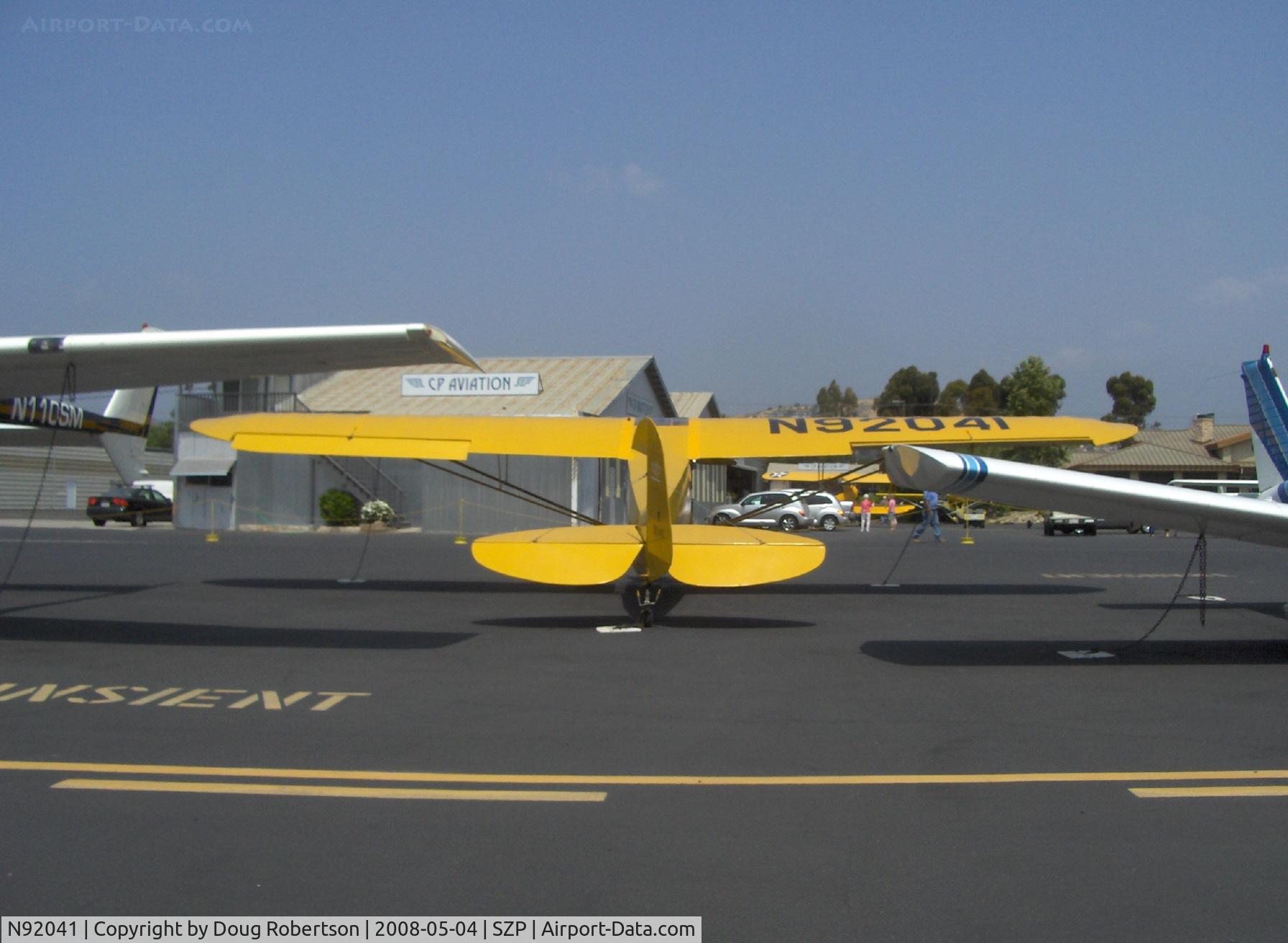N92041, 1946 Piper J3C-65 Cub C/N 16474, 1946 Piper J3C-65 CUB, Continental A&C65 65 Hp