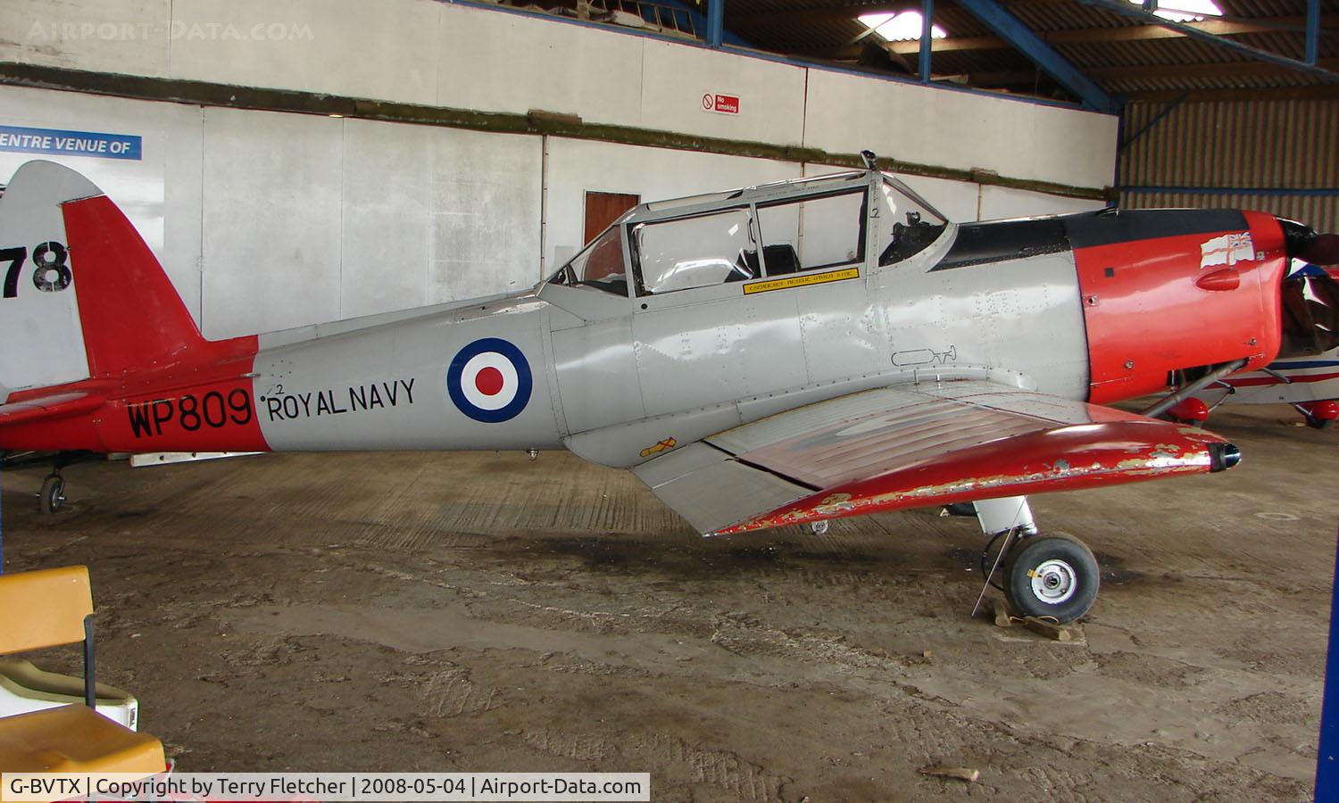 G-BVTX, 1952 De Havilland DHC-1 Chipmunk T.10 C/N C1/0705, Chipmunk wearing markings WP809 is part of the Husband Bosworth Gliding Centre scene