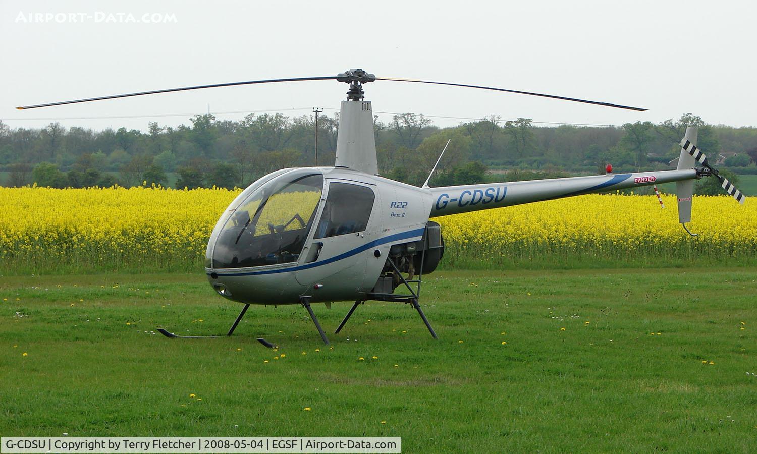 G-CDSU, 2003 Robinson R22 Beta II C/N 3464, Robinson R22 Beta at Peterborough Connington