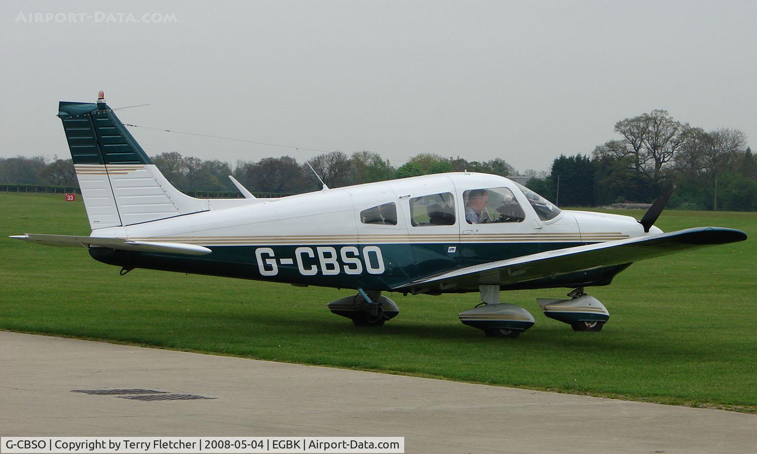 G-CBSO, 1976 Piper PA-28-181 Cherokee Archer II C/N 28-7690376, a visitor to the Sywell GA scene on Tiger Moth Fly-in Day in May 2008