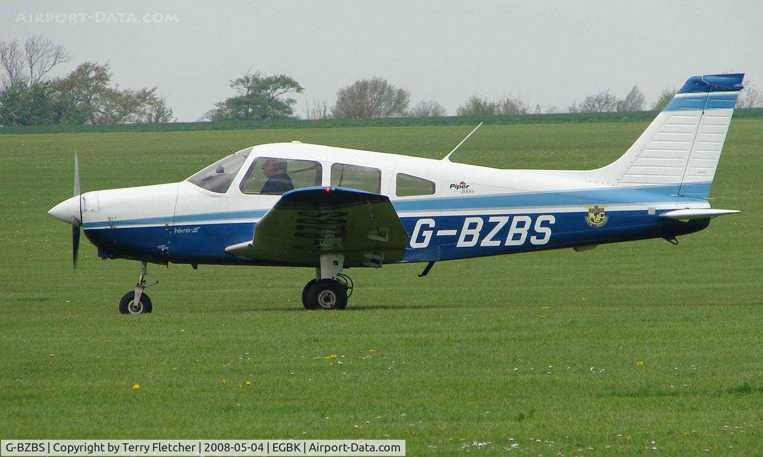 G-BZBS, 2000 Piper A-28-161 Cherokee Warrior III C/N 2842080, a visitor to the Sywell GA scene on Tiger Moth Fly-in Day in May 2008