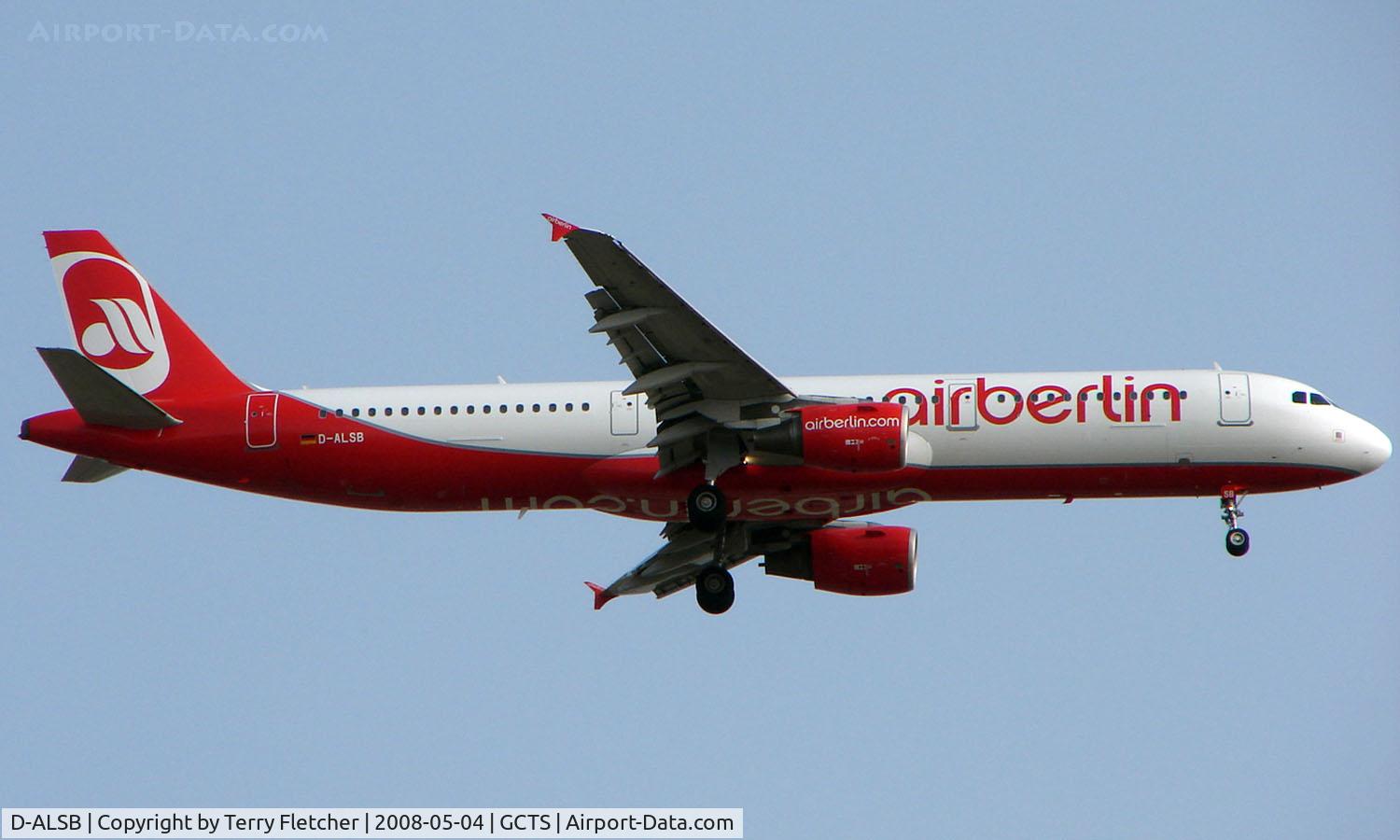 D-ALSB, 2003 Airbus A321-211 C/N 1994, Air Berlin A321 on Approach to Tenerife South