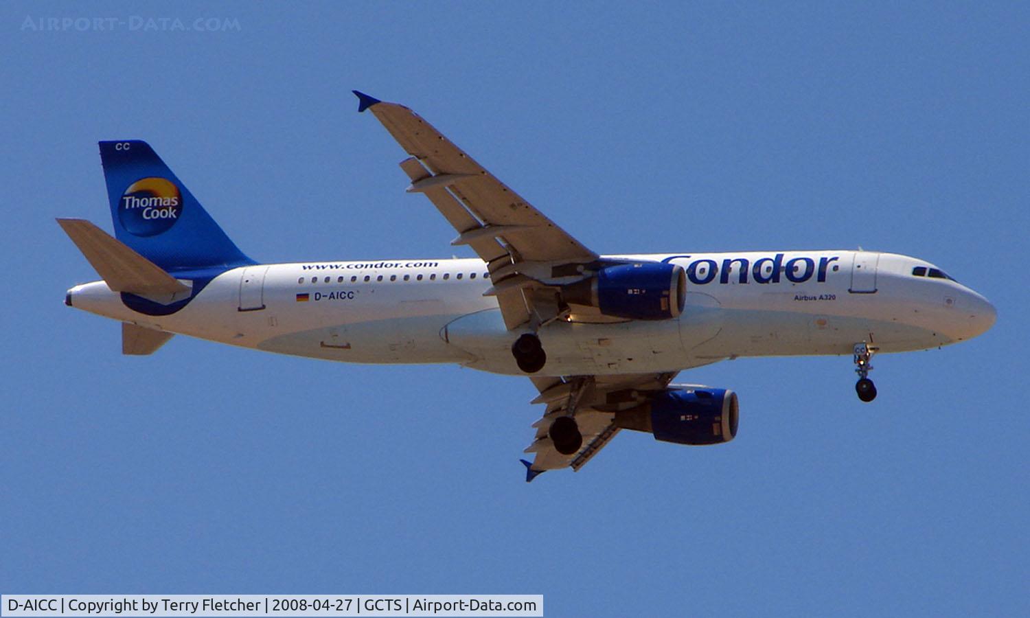 D-AICC, 1998 Airbus A320-212 C/N 0809, Condor A320 on approach to Tenerife South
