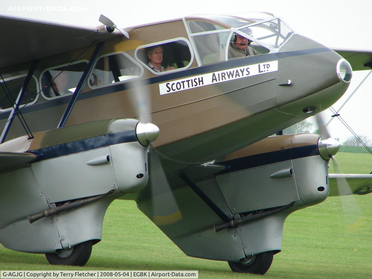 G-AGJG, 1941 De Havilland DH-89A Dominie/Dragon Rapide C/N 6517, There looks a wealth of flying experience inside this classic aircraft