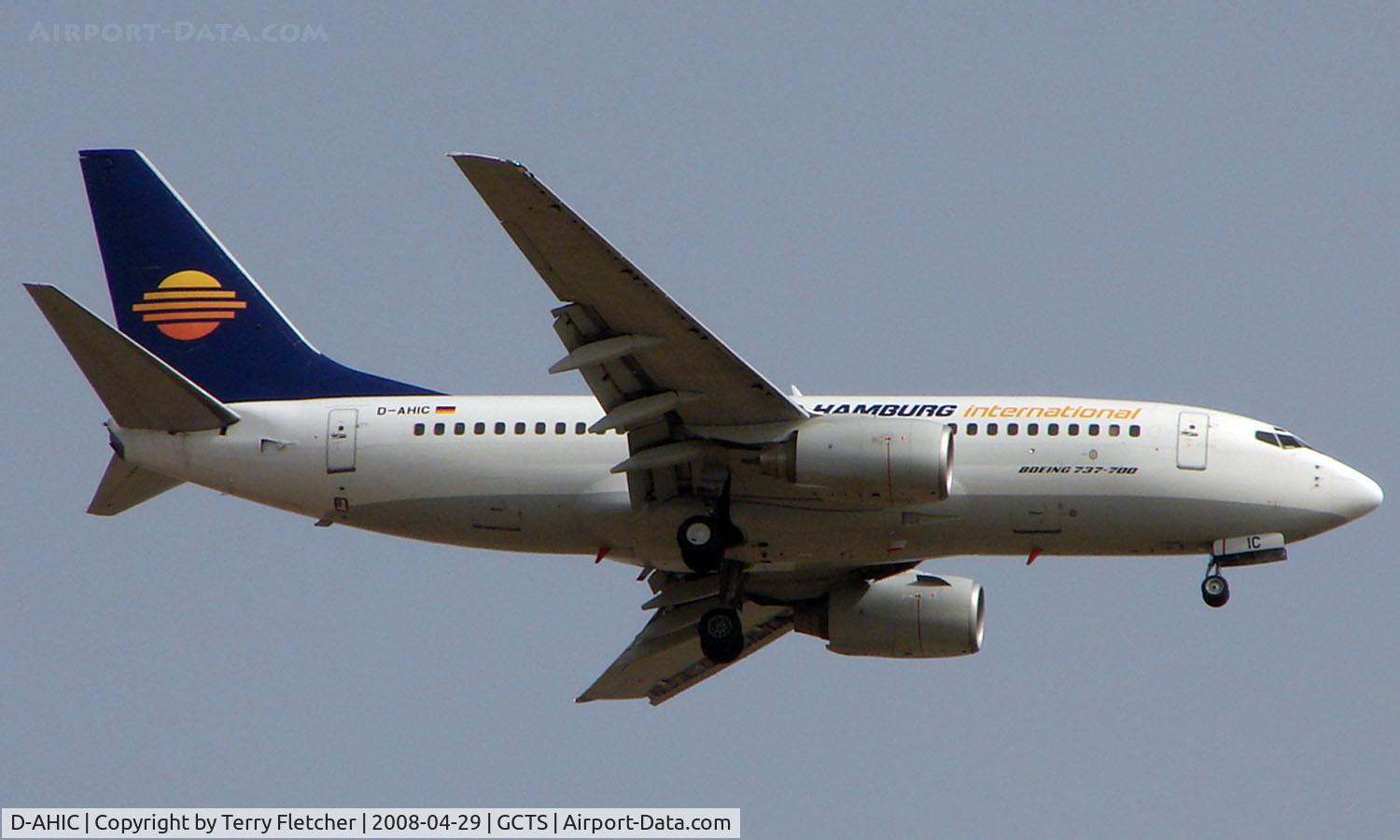 D-AHIC, 2001 Boeing 737-7BK C/N 30617, Hamburg Int B737 on approach to Tenerife South