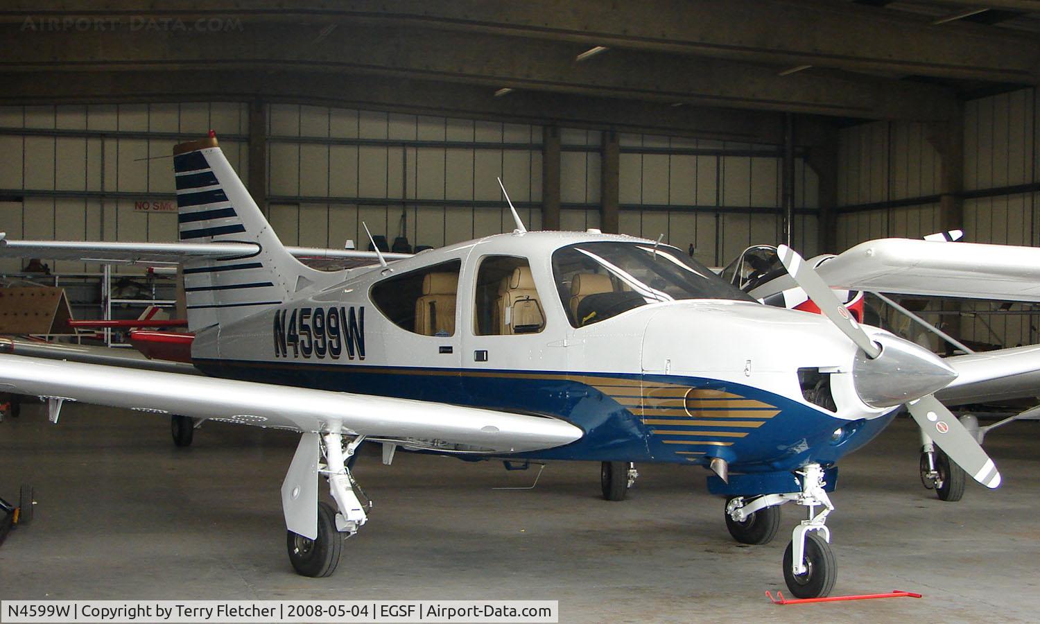 N4599W, 1976 Rockwell International 112TC Commander C/N 13089, Rockwell 112C hangared at Peterborough Conington