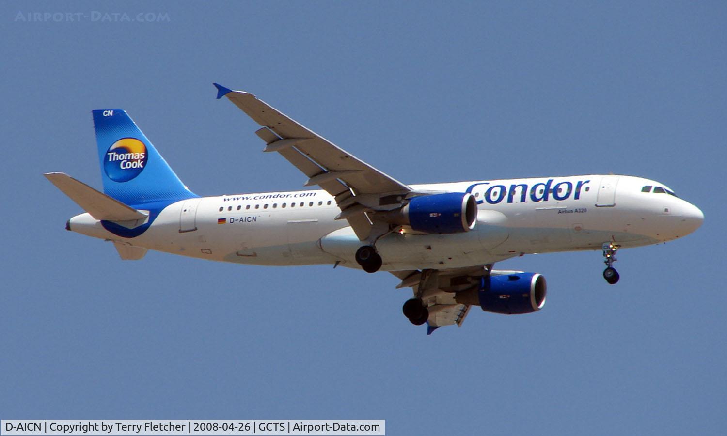 D-AICN, 2003 Airbus A320-214 C/N 1968, Condor A320 on approach to Tenerife South