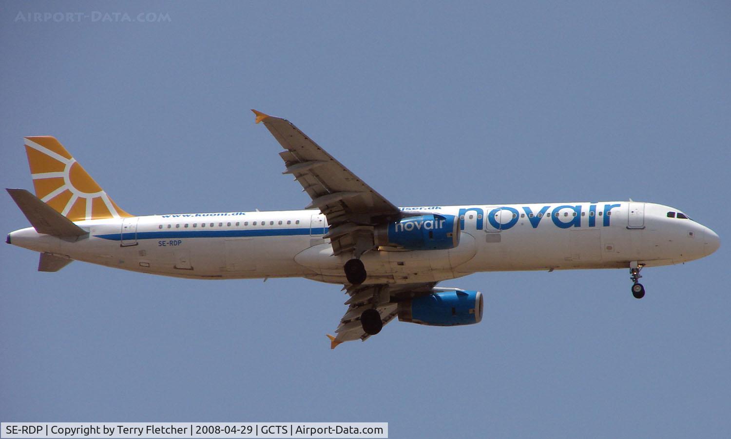 SE-RDP, 2005 Airbus A321-231 C/N 2410, Novair A321 on approach to Runway 08 at Tenerife South