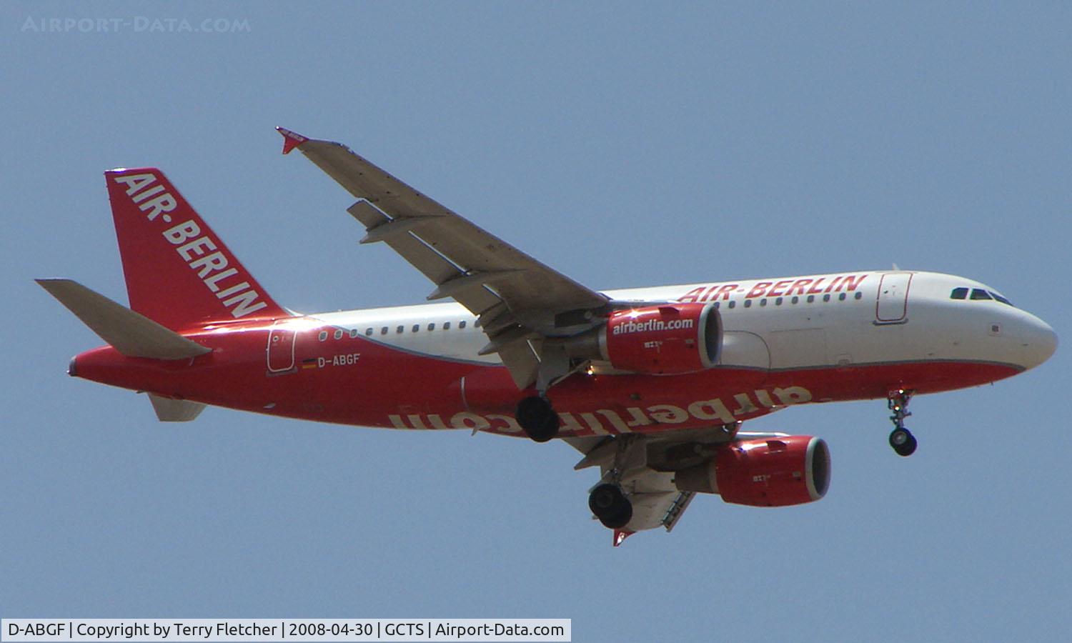 D-ABGF, 2007 Airbus A319-111 C/N 3188, Air Berlin A319 in revised colour scheme