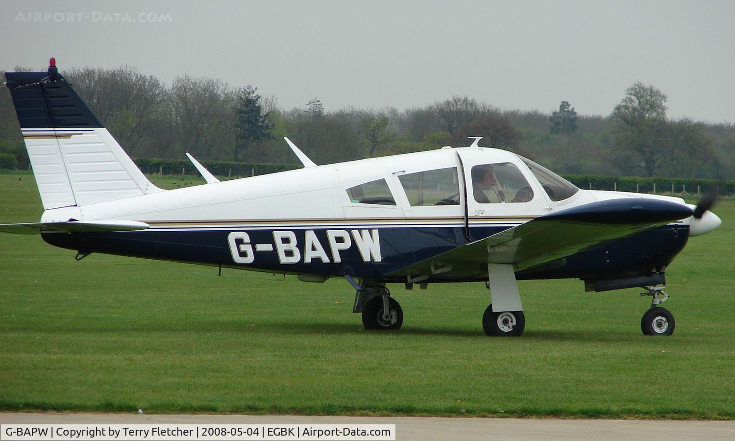 G-BAPW, 1968 Piper PA-28R-180 Cherokee Arrow C/N 28R-30697, Visitor to  the Sywell GA scene on Tiger Moth Fly-in Day in May 2008