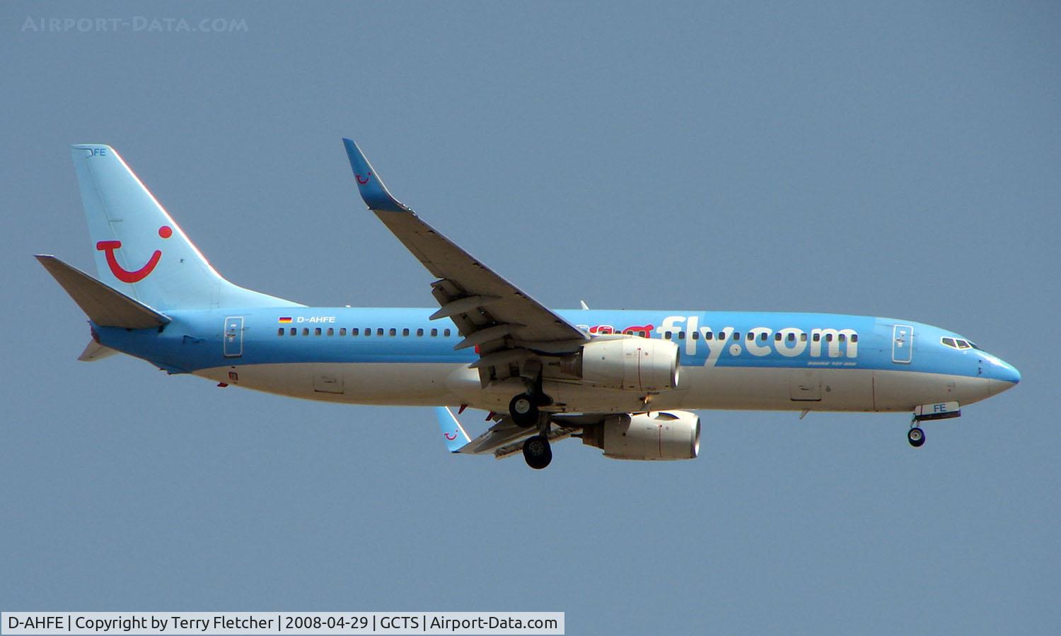 D-AHFE, 1998 Boeing 737-8K5 C/N 27979, TUI B737 on approach to Tenerife South