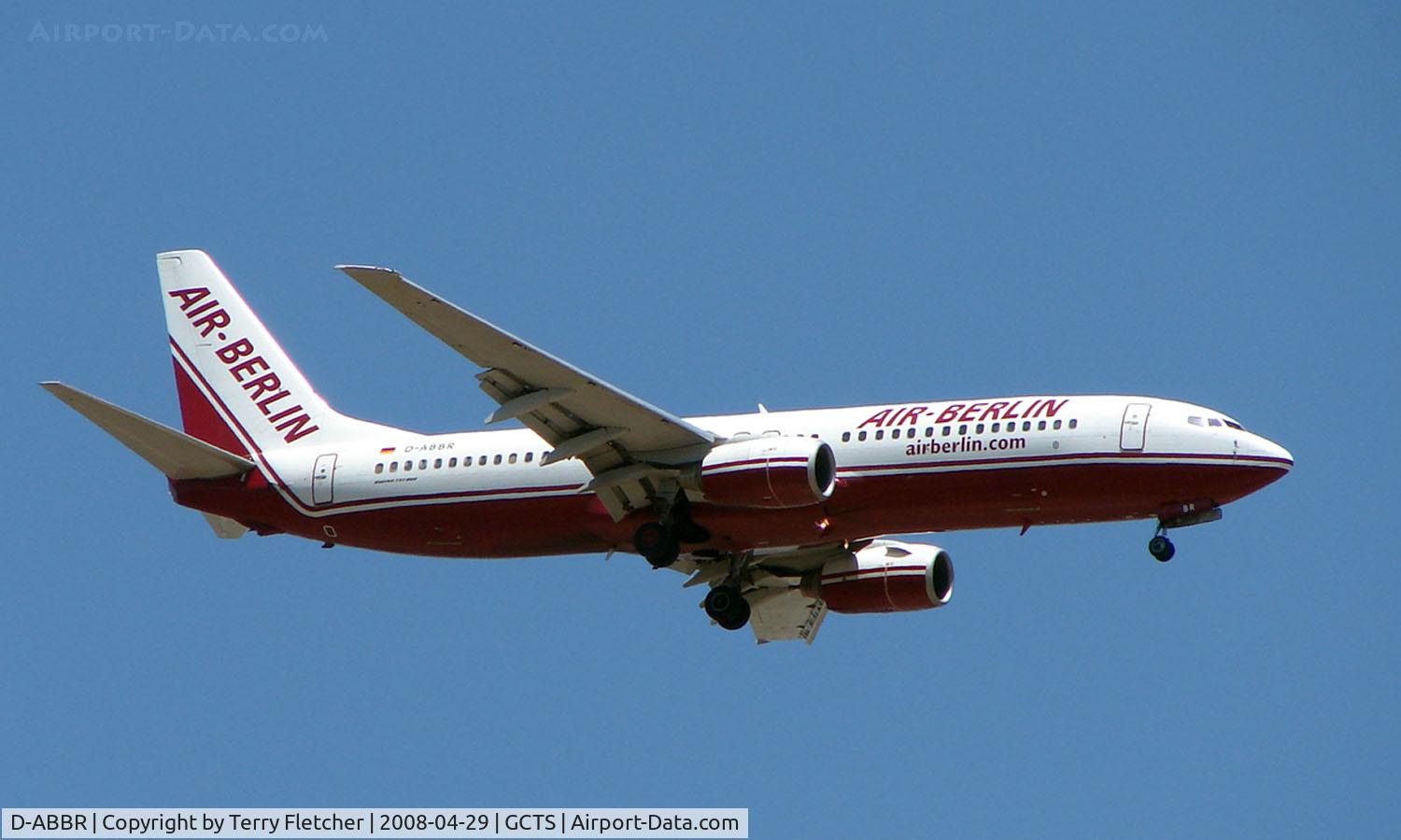 D-ABBR, 1999 Boeing 737-85F C/N 28825, Air Berlin B737 on approach to Tenerife South