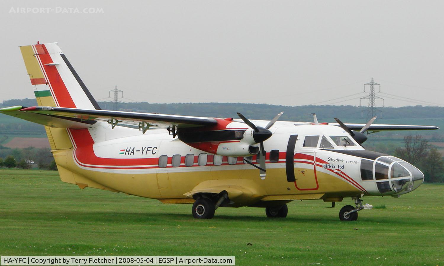 HA-YFC, 1985 Let L-410FG Turbolet C/N 851528, Jumping platform for the Sibson Skydivers