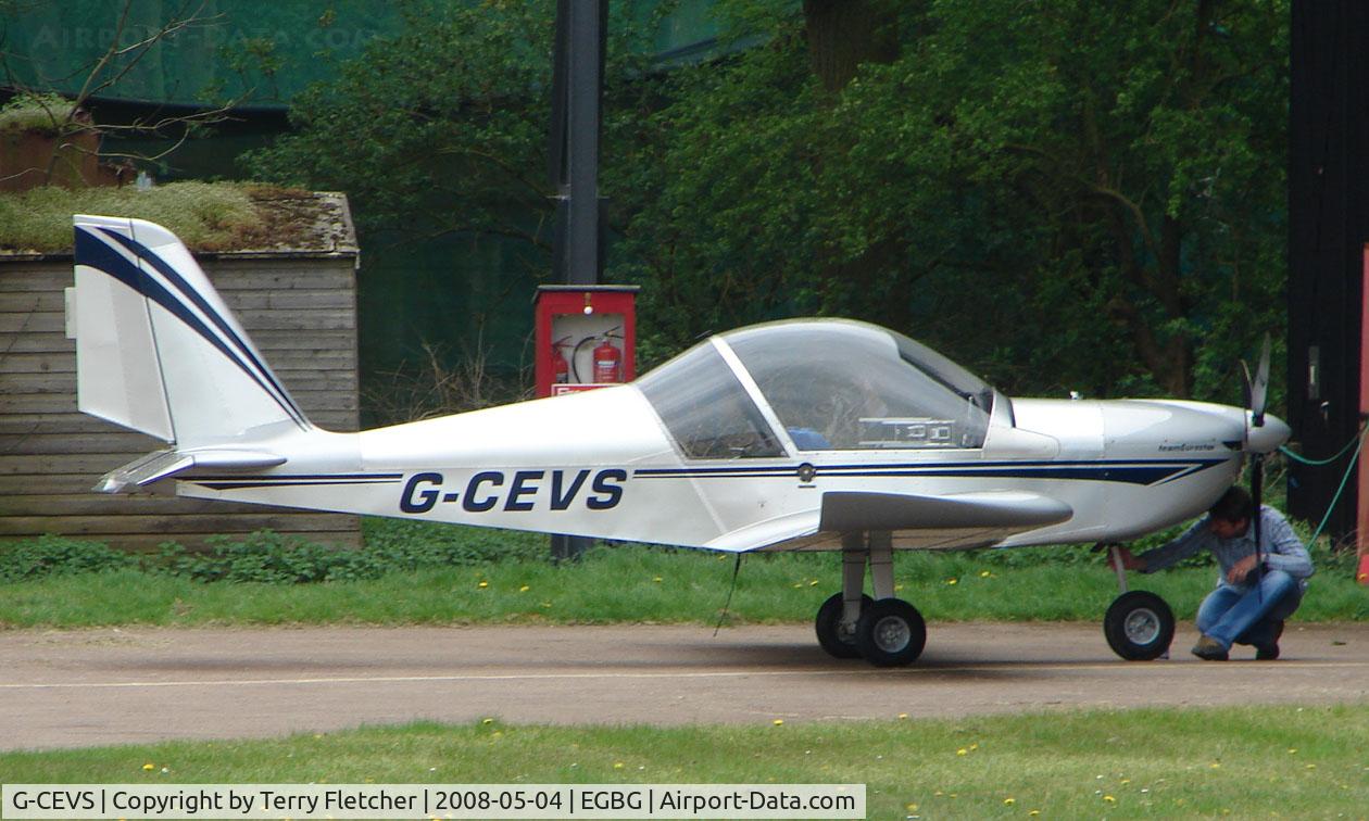 G-CEVS, 2007 Cosmik EV-97 TeamEurostar UK C/N 3102, About to be put in the Hangars at Leicester