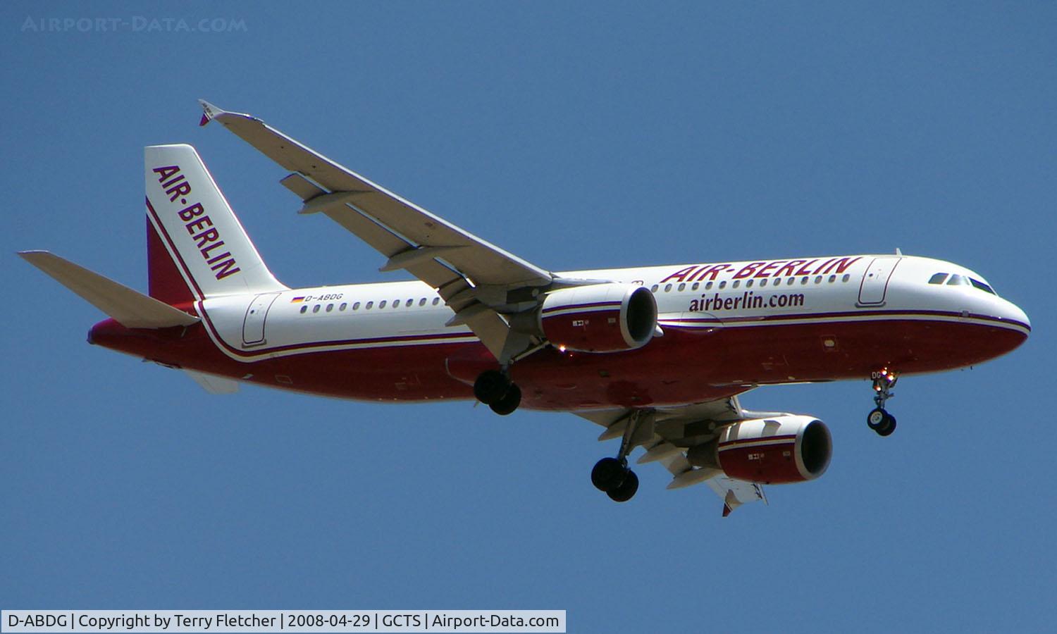 D-ABDG, 1999 Airbus A320-214 C/N 2835, Air Berlin A320 on Approach to Tenerife South