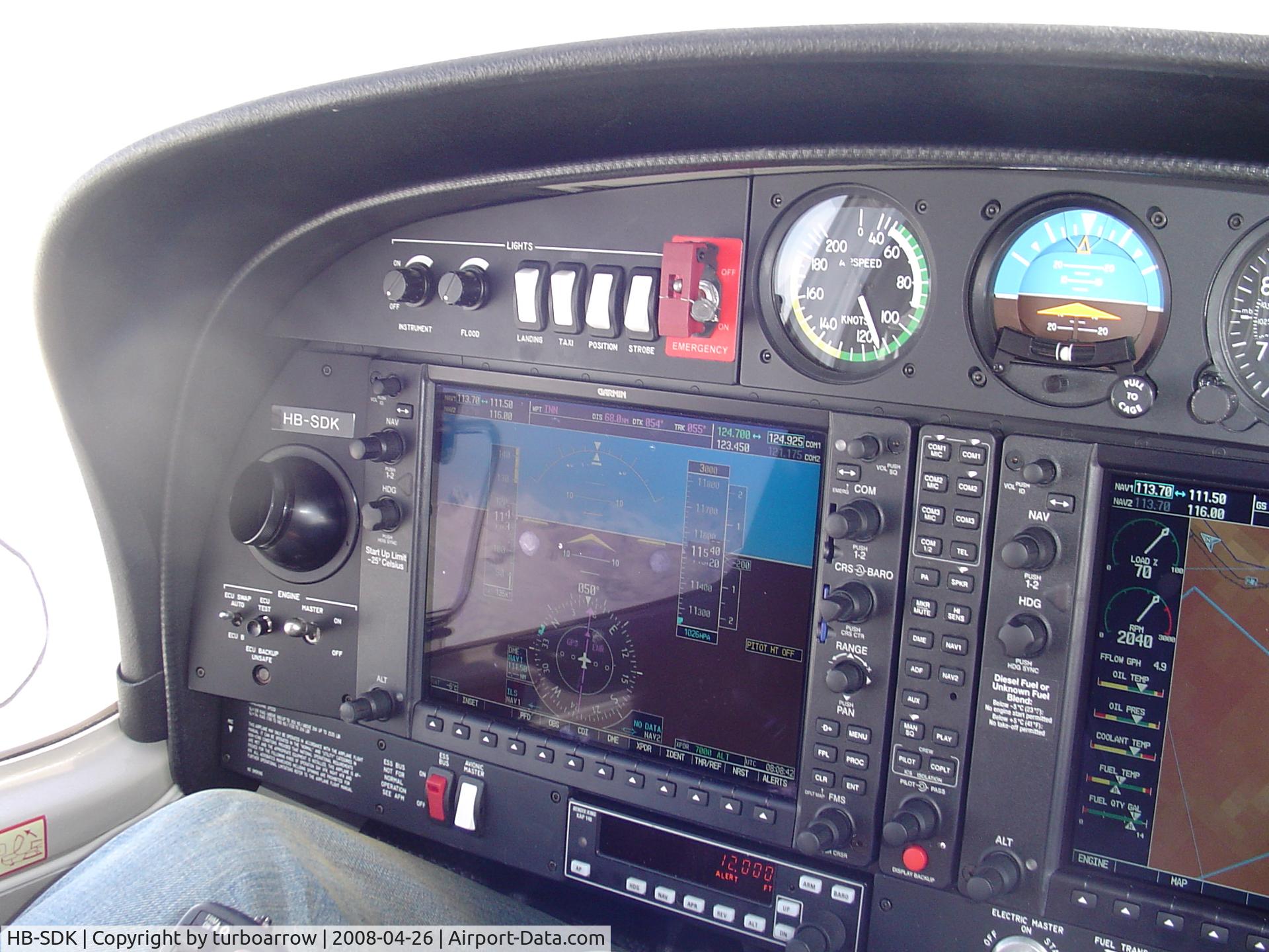 HB-SDK, 2007 Diamond DA-40D Diamond Star C/N D4.301, FL115 enroute to LOWS