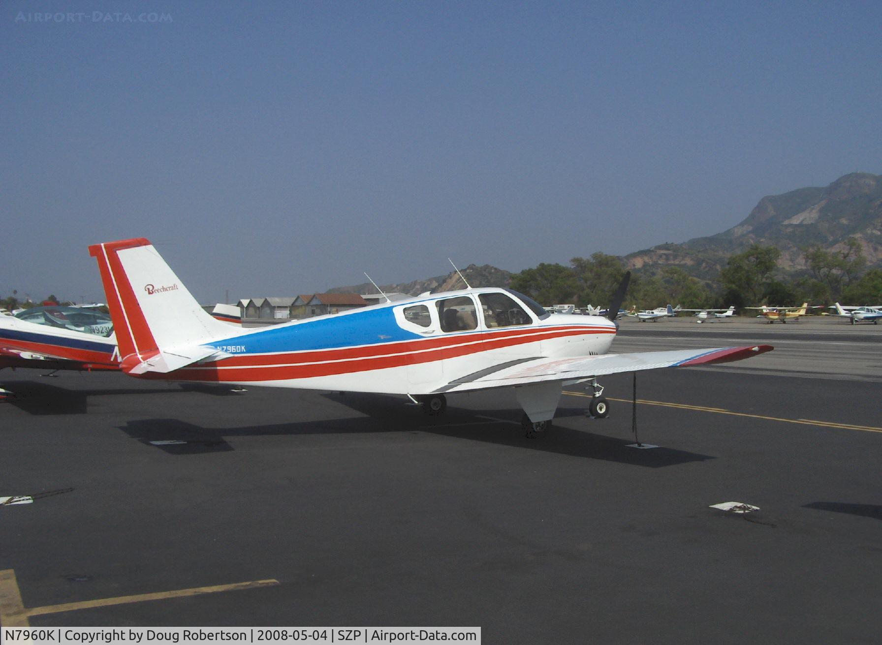 N7960K, 1964 Beech 35-B33 Debonair C/N CD-774, 1964 Beech 35 B33 DEBONAIR, Continental IO-470-K 225 Hp