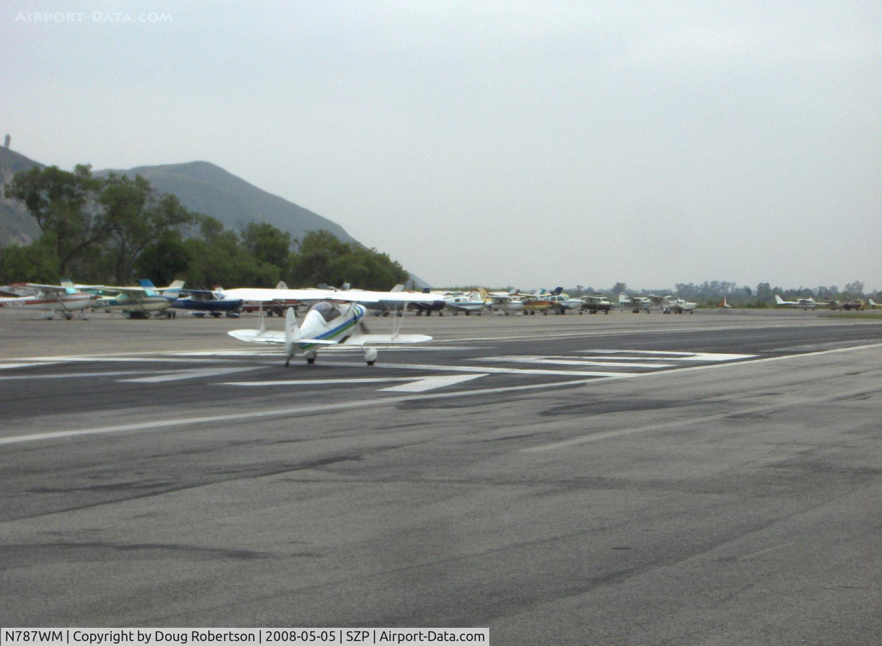 N787WM, 1993 Stolp SA-750 Acroduster Too C/N SA750-083176JC, 1993 Causey ACRODUSTER II, Lycoming AEIO-360 180 Hp, takeoff roll Rwy 22