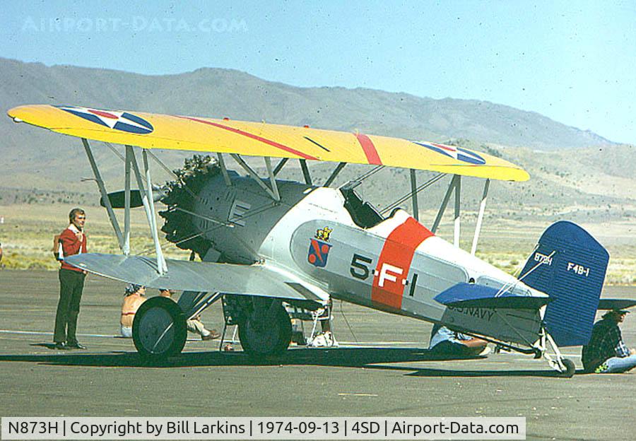 N873H, 1929 Boeing 100 C/N 1144, Tallmantz Boeing 100 at Reno as a Navy F4B-1.