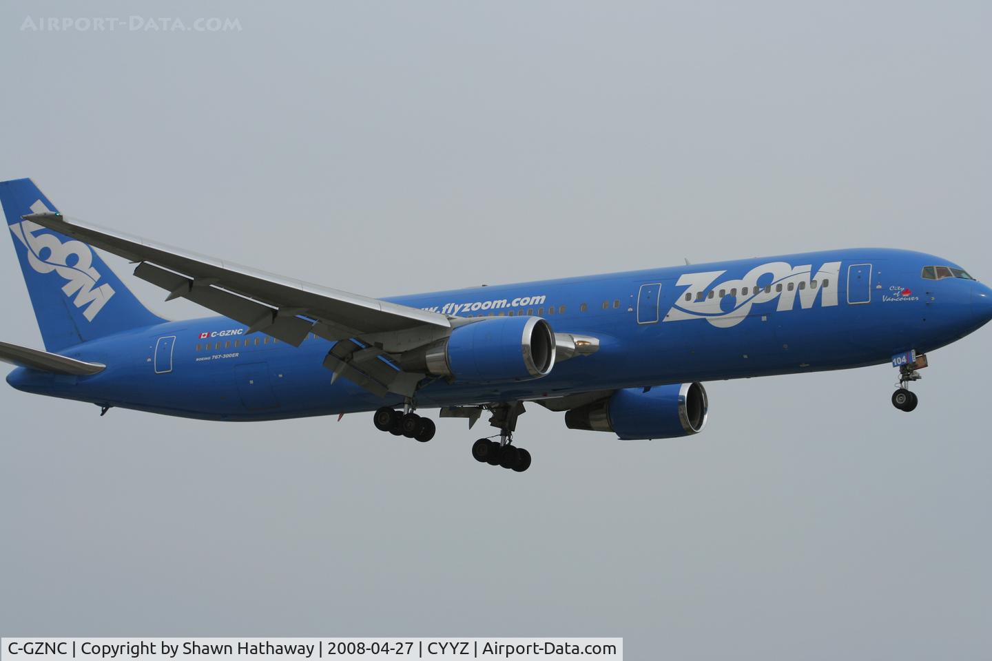 C-GZNC, 1995 Boeing 767-306/ER C/N 26263, Landing Runway 32 (Canon XT, 70-300mm)