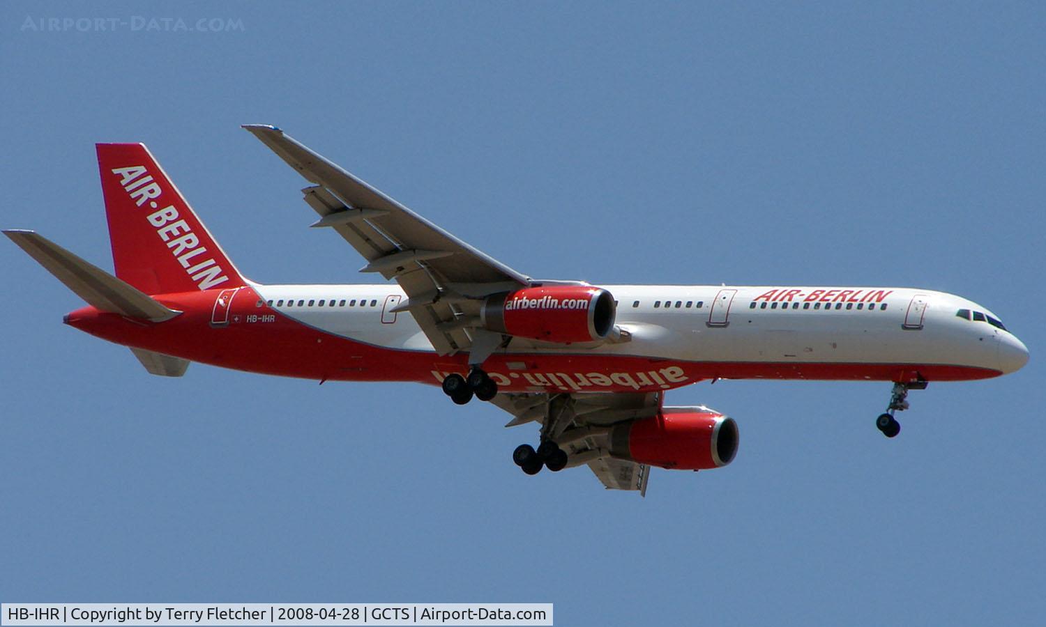 HB-IHR, 2000 Boeing 757-2G5 C/N 29379, Air Berlin B757 still retains its Swiss Registration from when the aircraft was operated by Balair