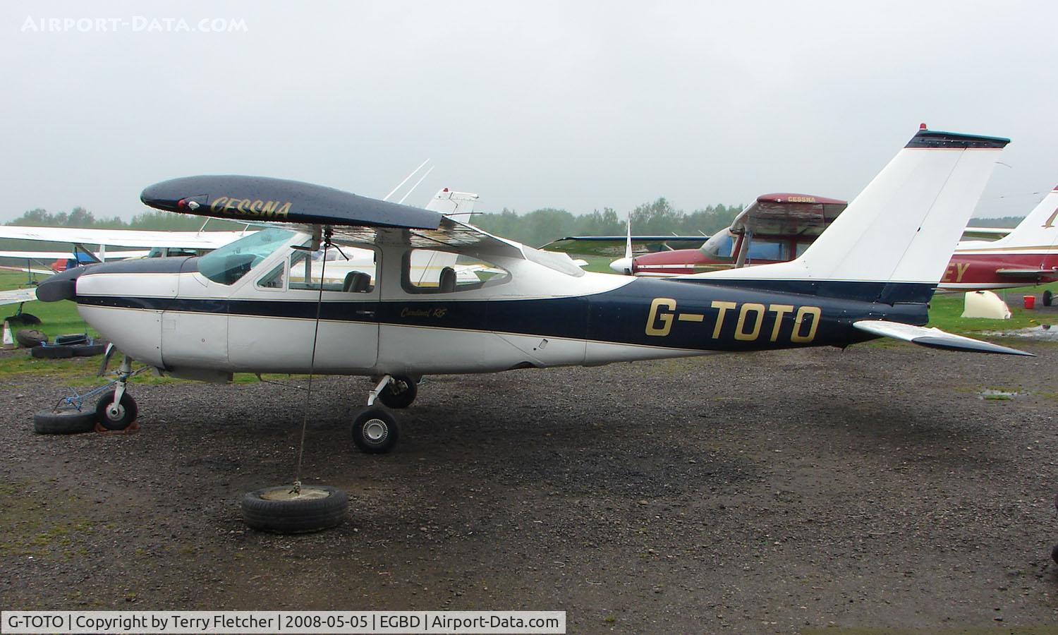 G-TOTO, 1972 Reims Cessna F177RG C/N 0049, Cessna Cardinal at Derby Eggington for maintenance