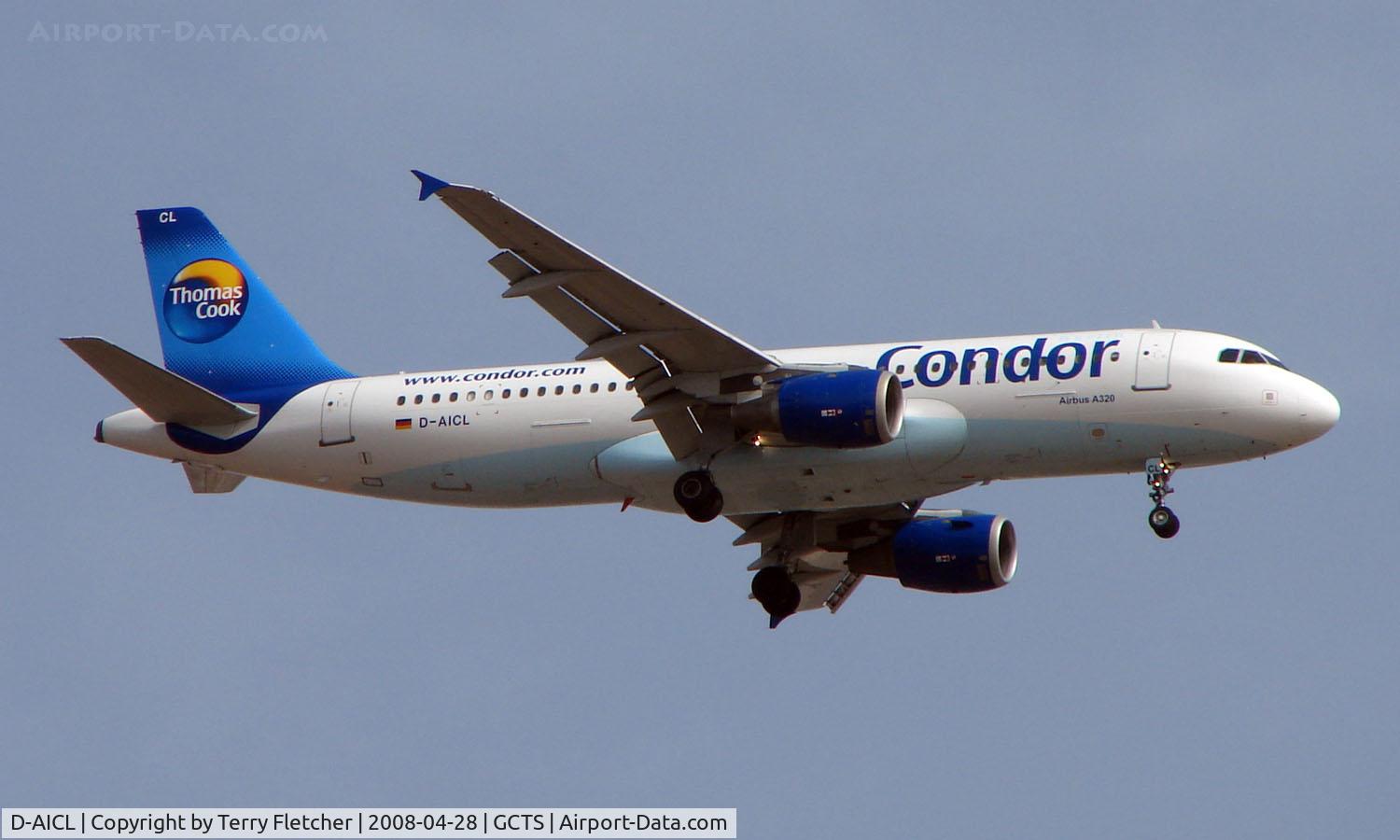 D-AICL, 2001 Airbus A320-212 C/N 1437, Condor A320 on approach to Tenerife South