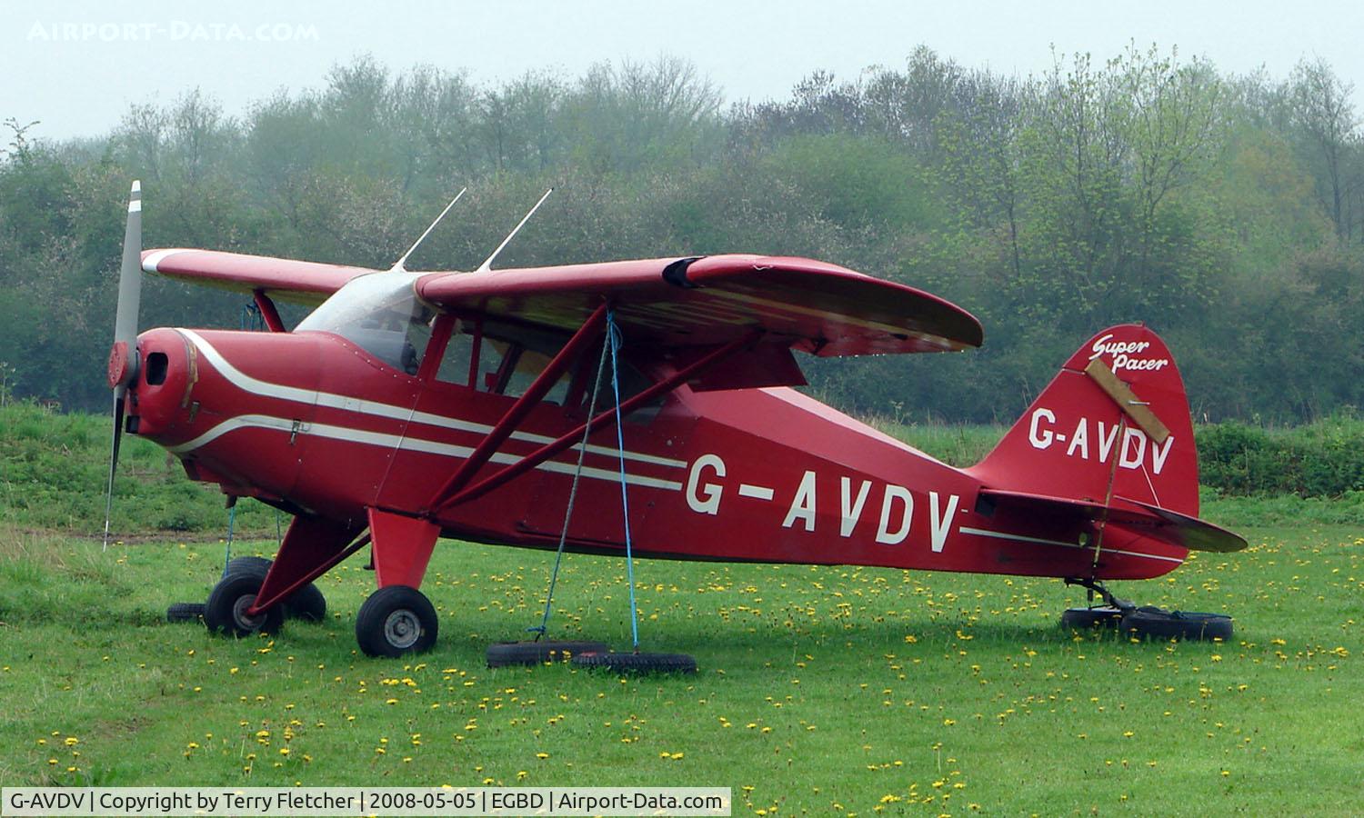 G-AVDV, 1956 Piper PA-22-150 Tri-Pacer C/N 22-3752, Piper Carribean at Derby Eggington