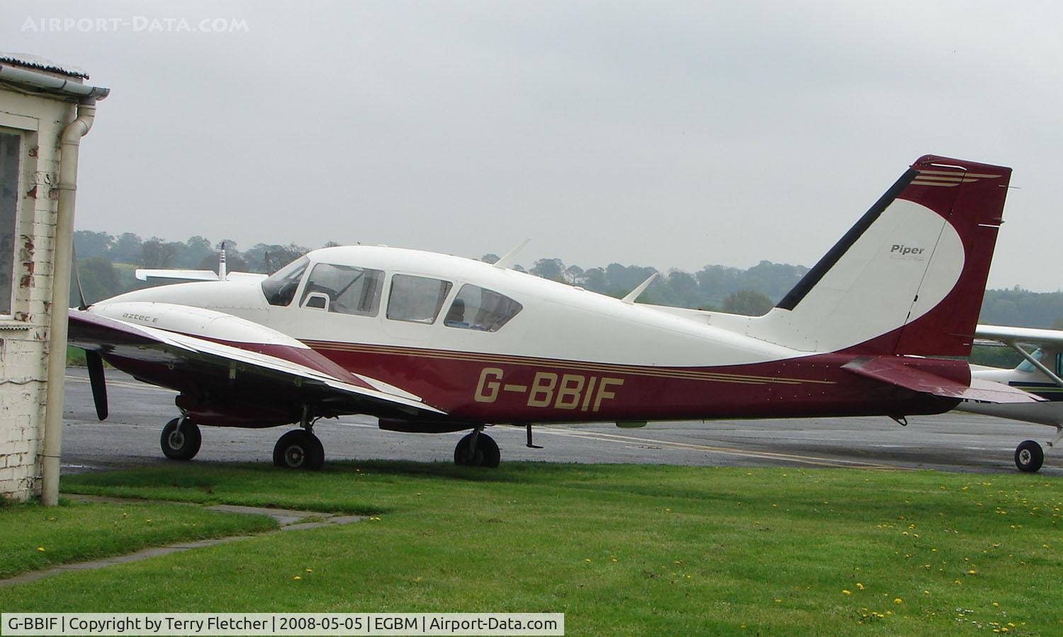 G-BBIF, 1973 Piper PA-23-250 Aztec E C/N 27-7305234, Visiting Pa-23-250 at Tatenhill