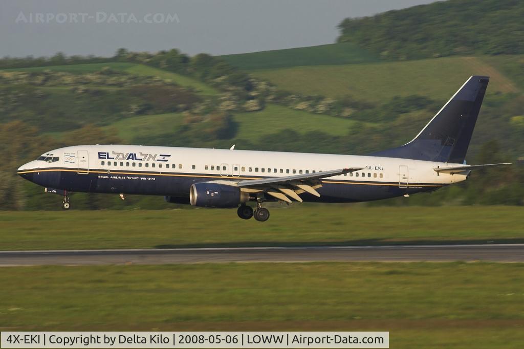 4X-EKI, 1999 Boeing 737-86N C/N 28587, El-Al on final off rwy 34