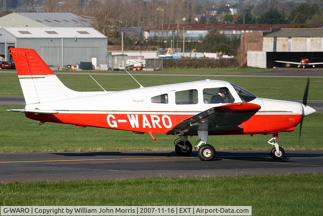 G-WARO, 1997 Piper PA-28-161 Cherokee Warrior III C/N 28-42015, Pre flight checks before departing Exeter EXT