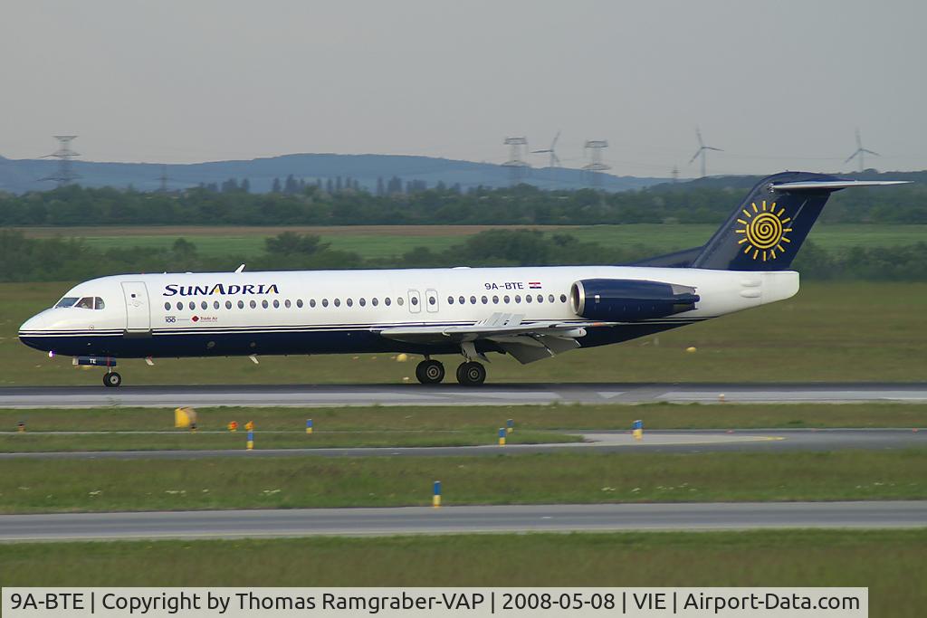 9A-BTE, 1992 Fokker 100 (F-28-0100) C/N 11416, Sunadria Fokker 100