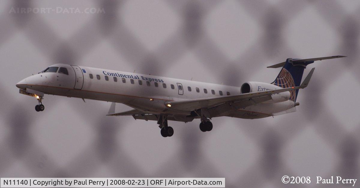 N11140, 2003 Embraer ERJ-145XR (EMB-145XR) C/N 145732, Fencing is an art