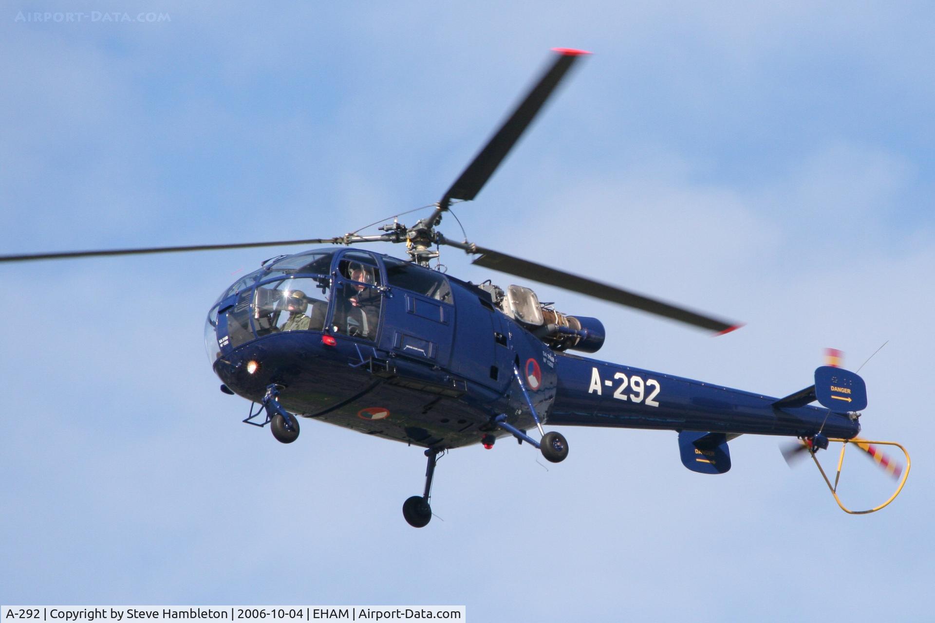 A-292, Sud SE-3160 Alouette III C/N 1292, Netherlands Air Force VIP helicopter