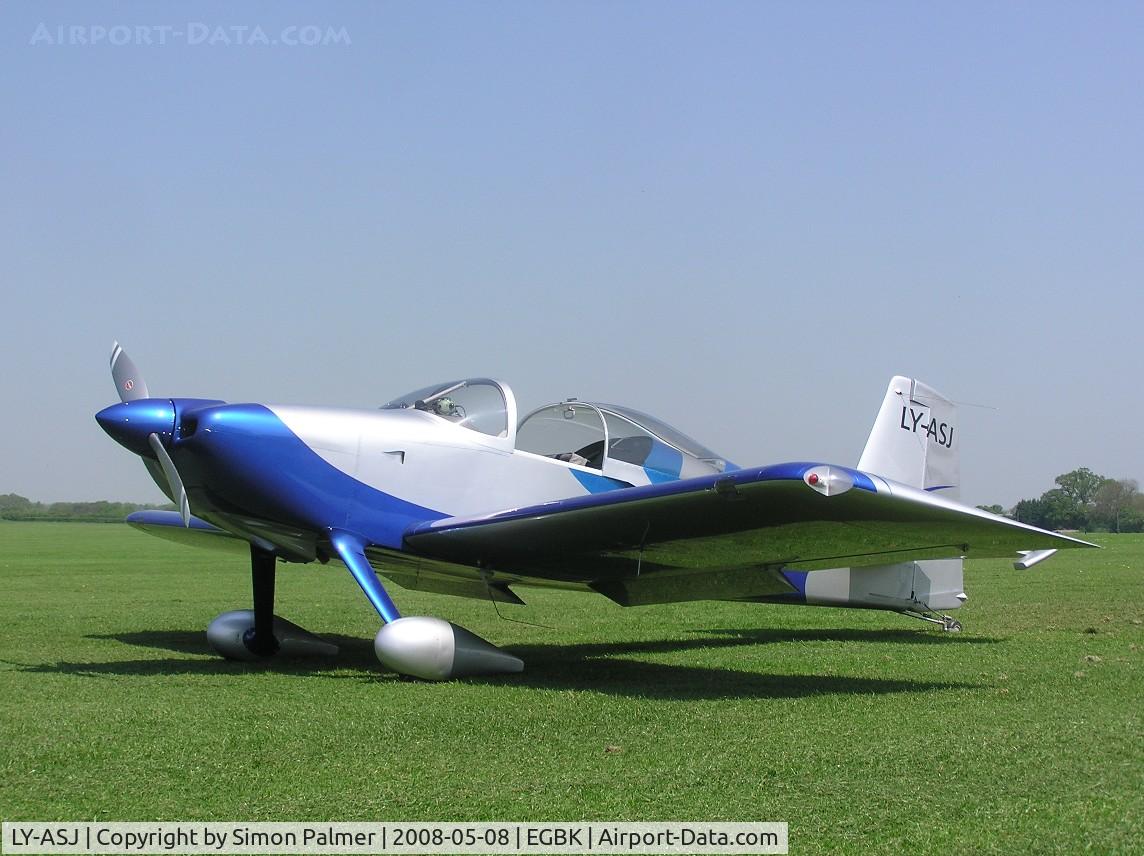 LY-ASJ, 2008 Vans RV-7A C/N 70686, Van's visiting Sywell from Little Gransden