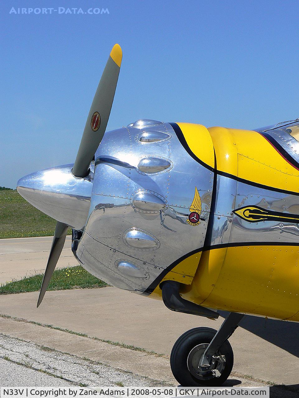 N33V, 1948 Cessna 195 C/N 7240, At Arlington Municipal