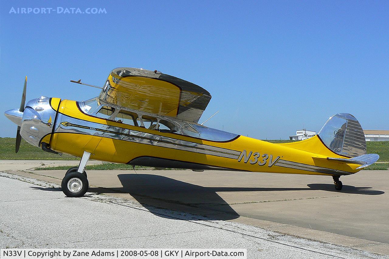 N33V, 1948 Cessna 195 C/N 7240, At Arlington Municipal