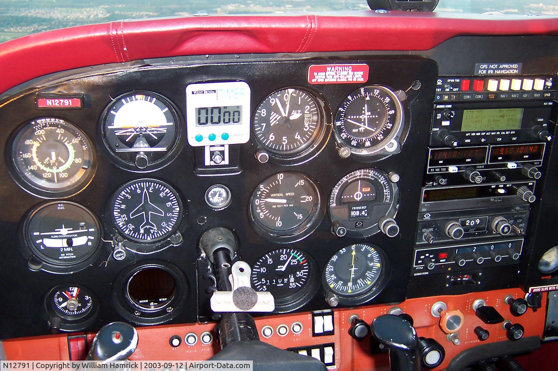 N12791, 1973 Cessna 172M C/N 17262263, Panel of Neo-Flites C-172