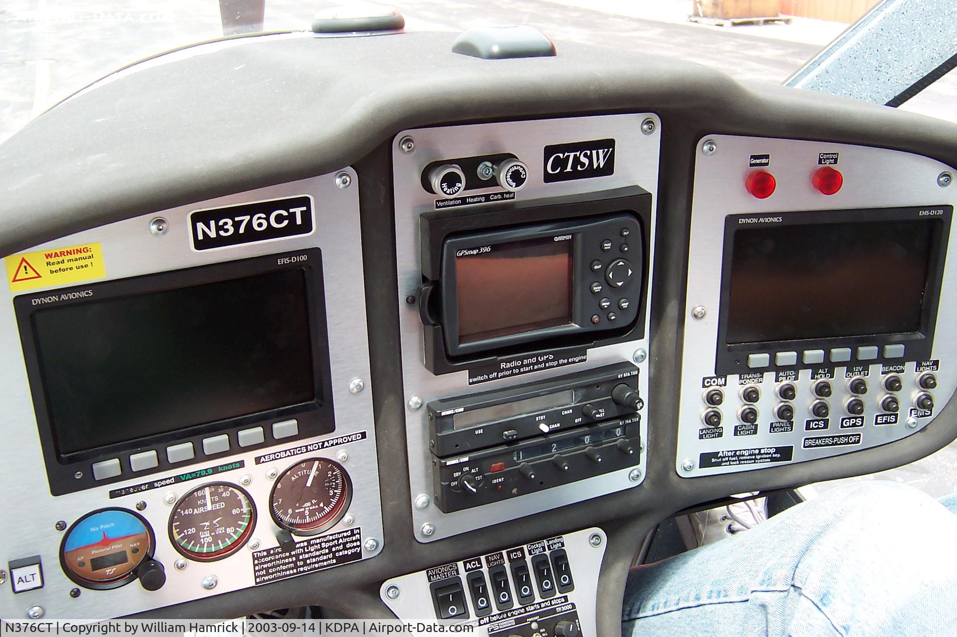 N376CT, 2006 Flight Design CTSW C/N 06-01-10, Panel of CTSW