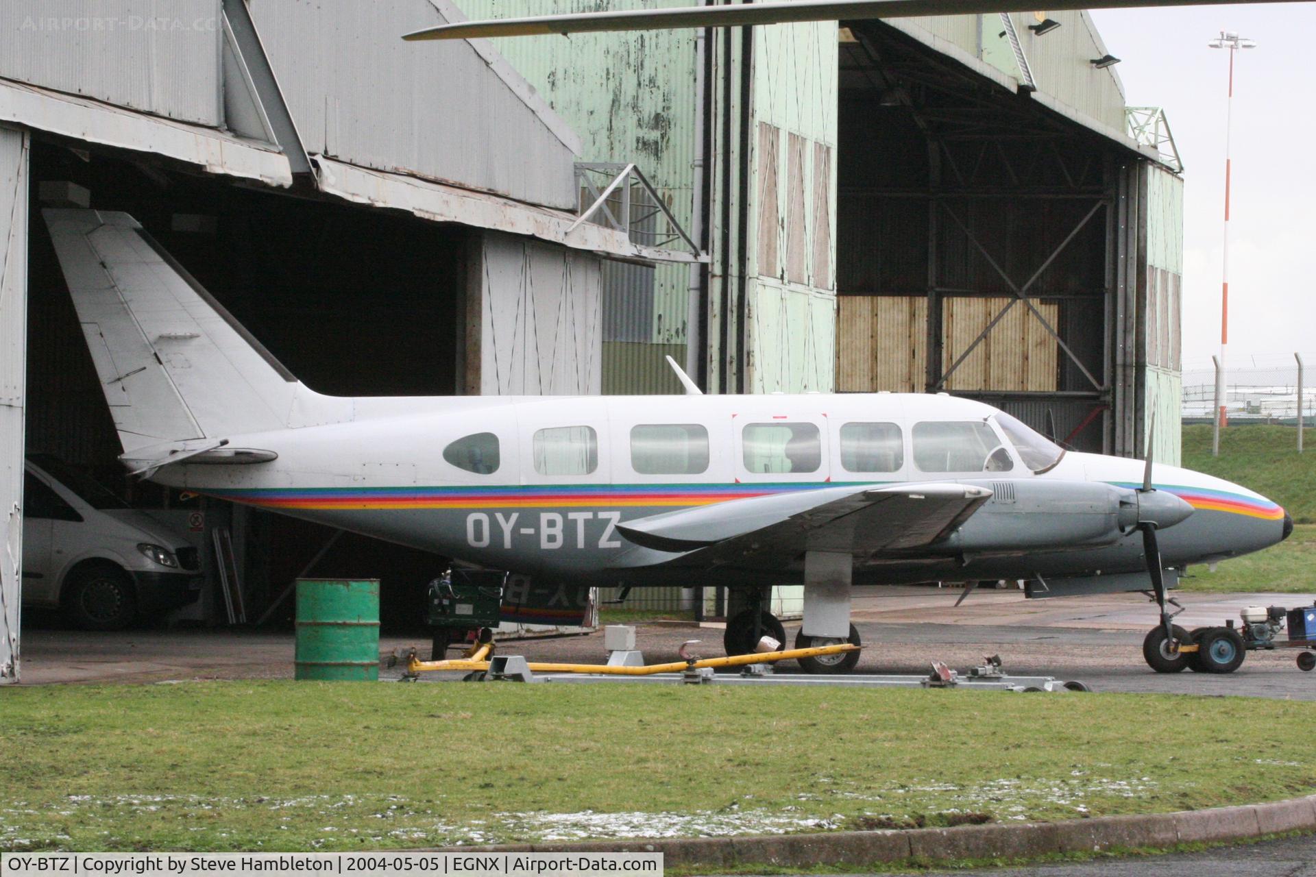 OY-BTZ, 1976 Piper PA-31-350 Chieftain C/N 31-7752031, At East Midlands Airport