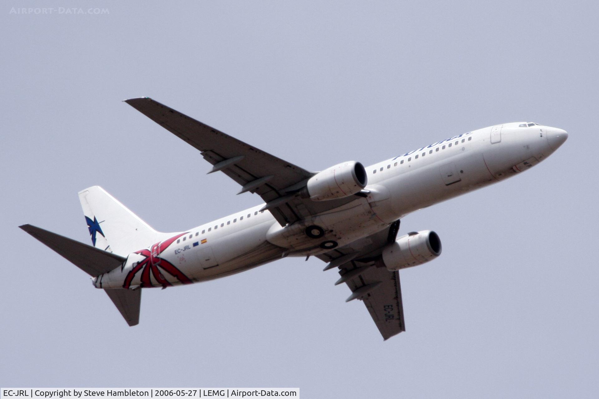 EC-JRL, 2001 Boeing 737-86J C/N 30568, Futura 737 11 miles out from Malaga