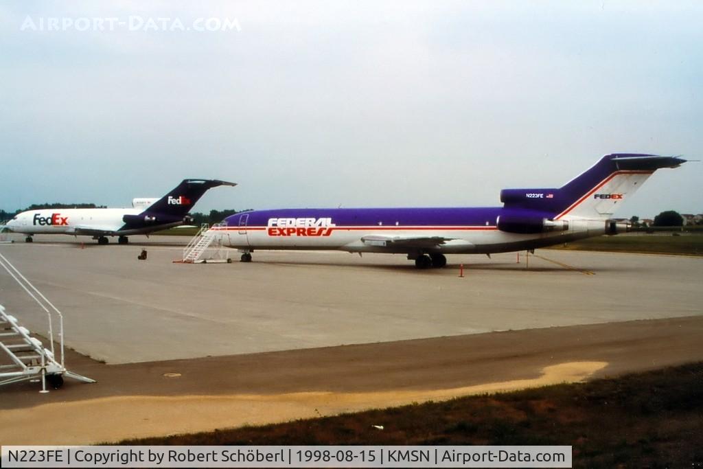 N223FE, 1974 Boeing 727-233F C/N 20935, South cargo ramp at Madison Airport in Wisconsin