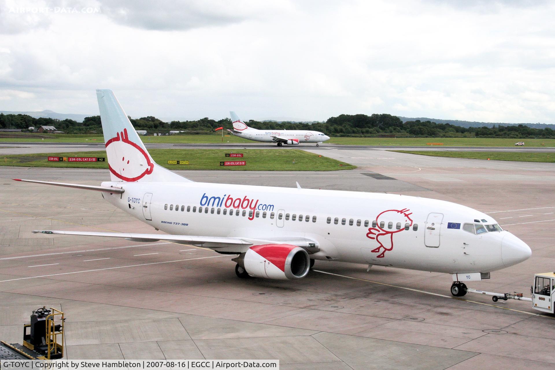 G-TOYC, 1995 Boeing 737-3Q8 C/N 26312, A brace of BMI Babies at Manchester