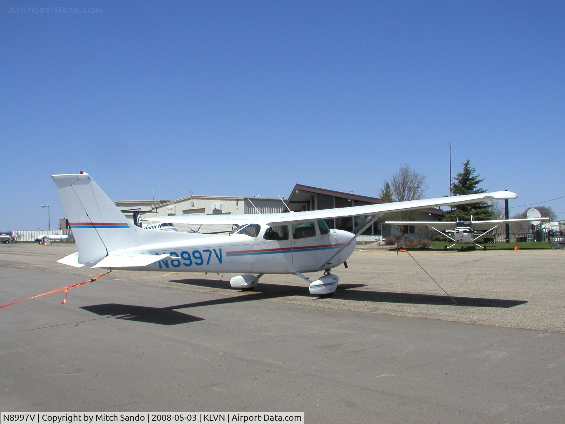 N8997V, 1974 Cessna 172M C/N 17264352, Parked on the ramp at Airlake.